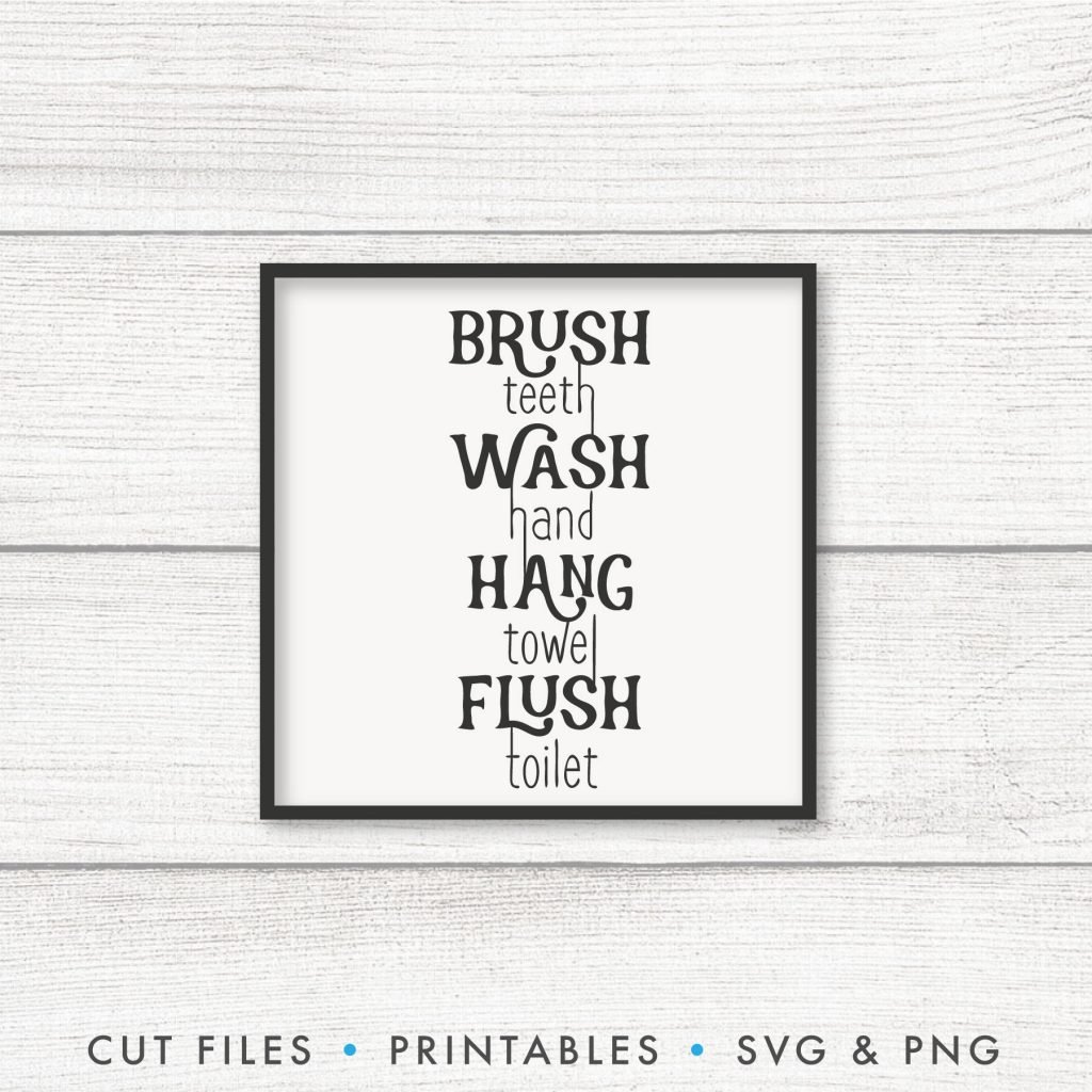 Brush Teeth, Wash Hand, Hang Towel, Flush Toilet Svg – Origin Svg Art