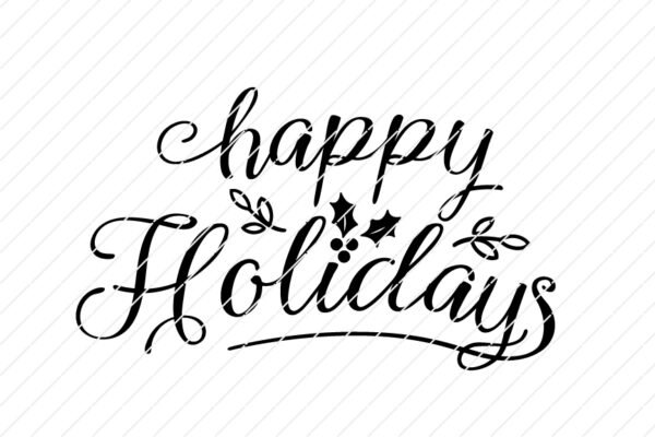 Happy holidays SVG Vector Image and PNG - Origin SVG Art