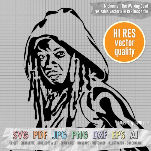 The Walking Dead Michonne SVG Clip art