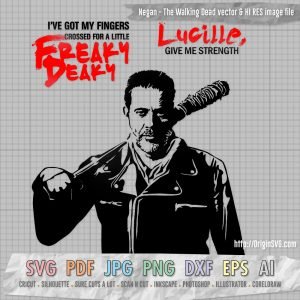 Negan 2 The Walking Dead Clip Art Cut Files Printable - Origin SVG Art