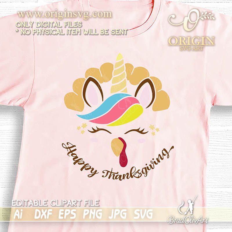 Download Bundle Unicorn Thanksgiving SVG - Origin SVG Art