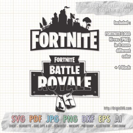 Fortnite Logo Battle Royale- SVG cut files printable personal use ...