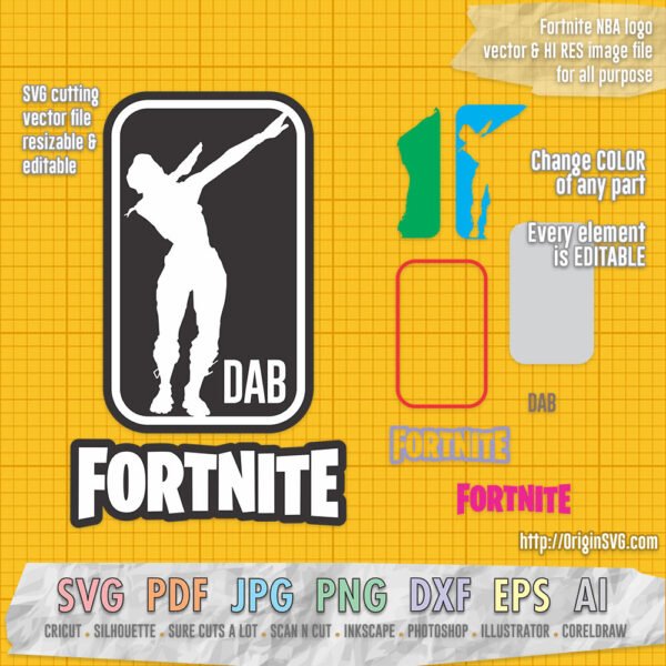 fortnite NBA logo dab SVG cut files