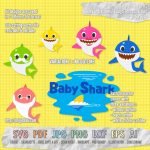 Baby Shark Set 1 - Pinkfong Baby Shark Title and Baby Shark Family ...