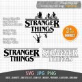 Stranger Things Title Logo 3 in 1 – Stencil cut files T-shirt design ...