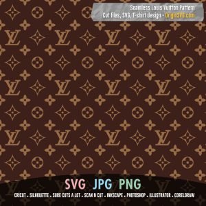 L and V Pattern – Seamless LV Pattern SVG – Origin SVG Art