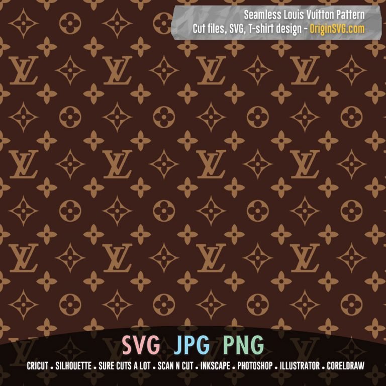 L and V Pattern Seamless LV Pattern SVG Origin SVG Art