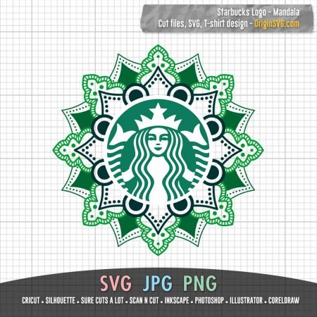 S-bucks Mandala Design For Coffee Cup - Origin Svg Art