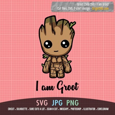 Baby Groot Chibi I am Groot Guardian of the Galaxy SVG Printable ...