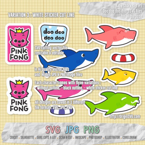 Baby shark set 5