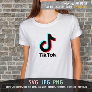 Tiktok Logo SVG PNG JPG Clipart Cut Files - Origin SVG Art