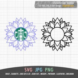 S-bucks Mandala Design #2 for Coffee Cup – Origin SVG Art