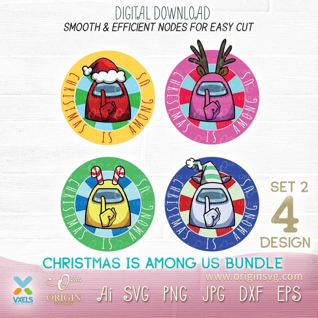 Christmas is Among Us SVG Cut file Bundle Set 2 for Cricut