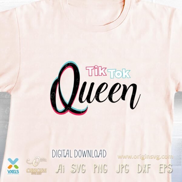 Download Tiktok Queen Bundle SVG Tik Tok Musical Logotype Cut File ...