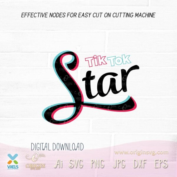 tiktok star cutting file