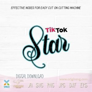 Tiktok Star Bundle SVG Tik Tok Musical Logotype Theme – Origin SVG Art