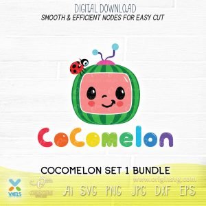 Cocomelon SVG alphabet custom name printable fonts PNG – Origin SVG Art