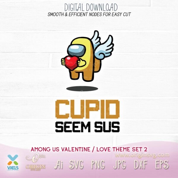 among us cupid svg