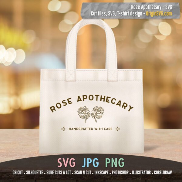 Rose Apothecary Logo Sign SVG Cut Files T-Shirt Design