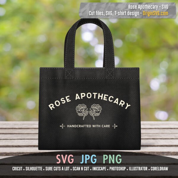 Rose Apothecary Logo Sign SVG Cut Files T-Shirt Design