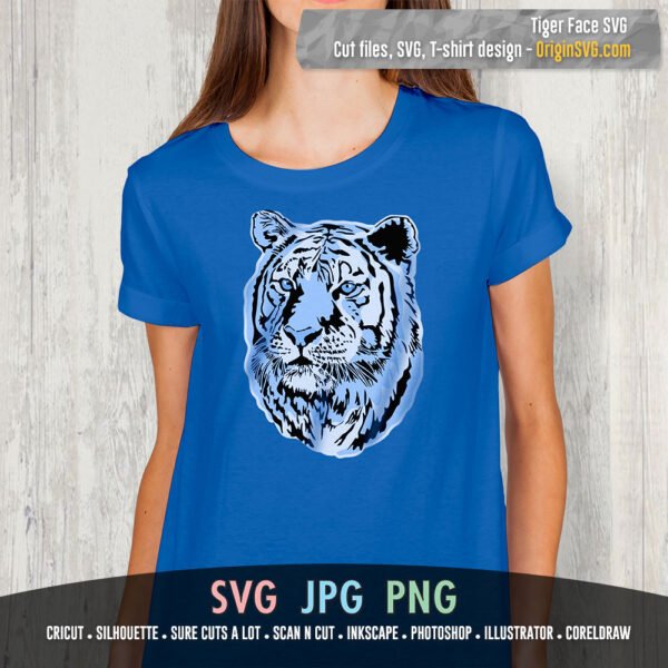 tiger face SVG