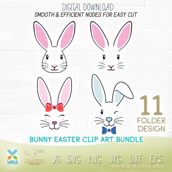 Download Easter Bunny Svg Cutting File Rabbit T Shirt Costume Vector Design Bundle Origin Svg Art