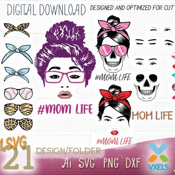 cool mom life svg