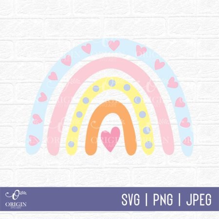 Boho Rainbow SVG Bundle, Nursery Decor - Origin SVG Art