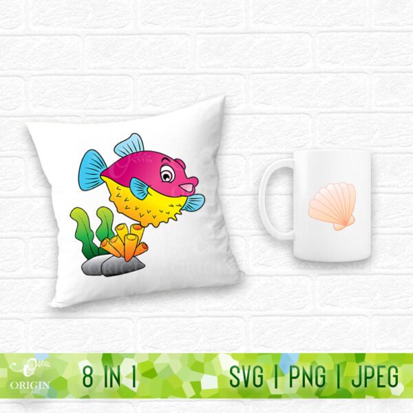 Cartoon Fish SVG, Ocean Clipart