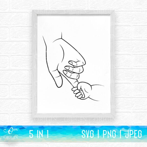 Mother's Day SVG, Mother and Baby Holding Hand