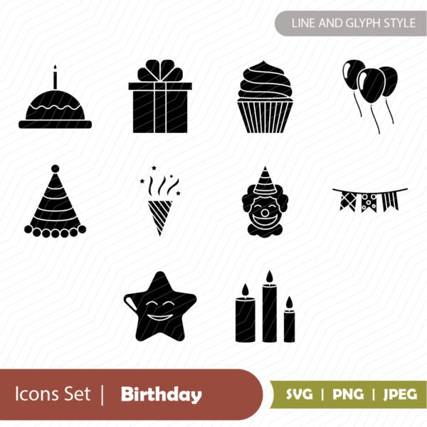 Birthday Icons Set